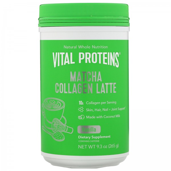Vital Proteins Матча латте с коллагеном Ваниль 265 г