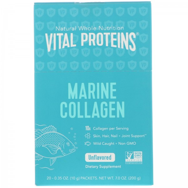 Vital Proteins Морской коллаген без вкуса 20 пакетиков по 10 г