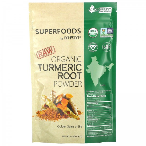 MRM Raw Organic Turmeric Root Powder 6 oz (170 g)