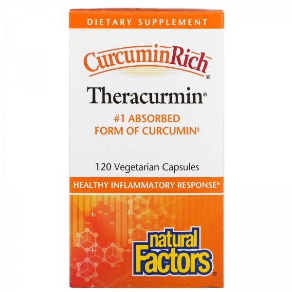 Natural Factors CurcuminRich Theracurmin 120 Veget...