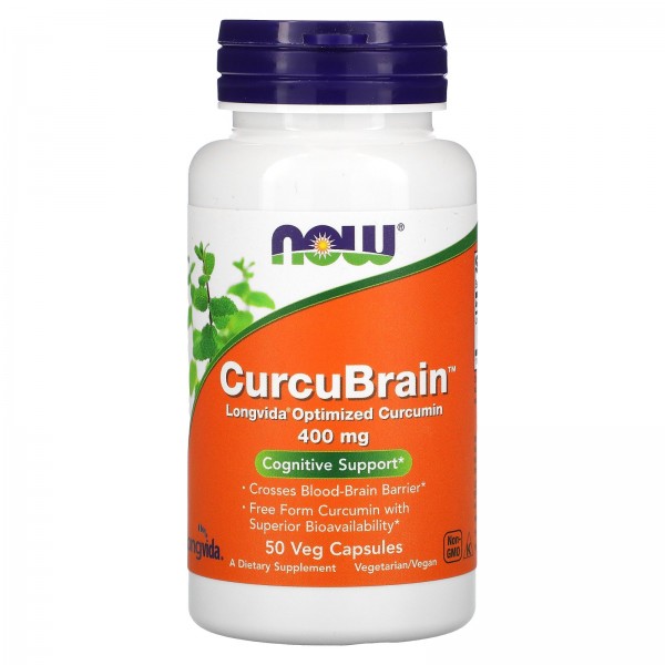 Now Foods CurcuBrain когнитивная поддержка 400 мг ...