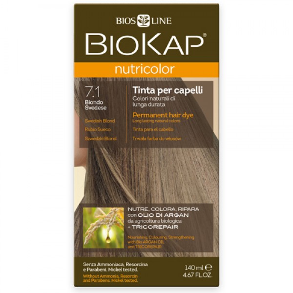 BioKap Краска для волос Шведский Блондин (пепельный) 7.1 140 мл