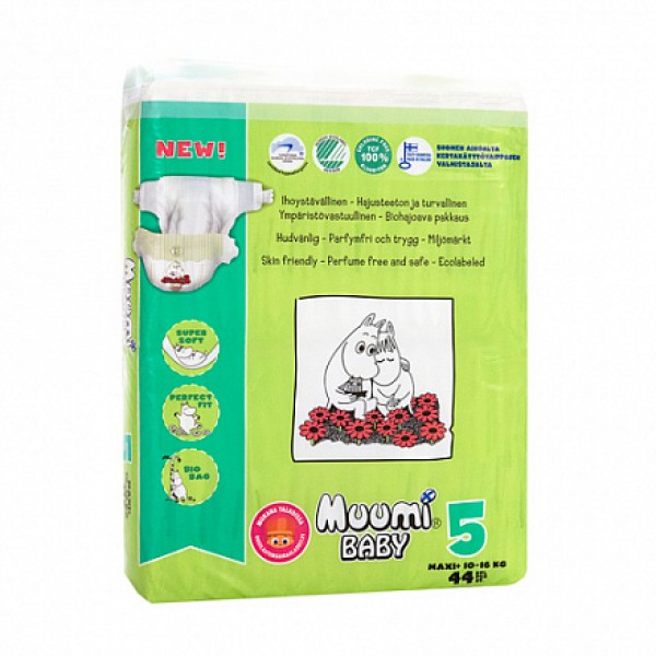 Muumi Baby Подгузники Maxi+ №5 10-16 кг 44 шт...