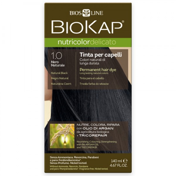 BioKap Краска для волос Delicato Чёрный натуральны...