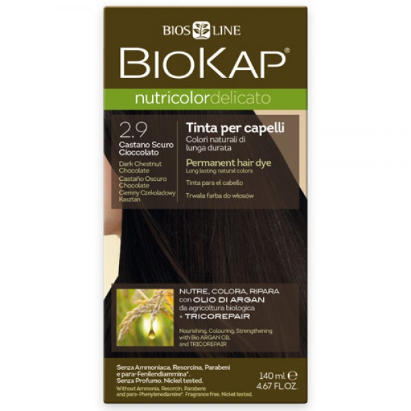 BioKap Краска для волос Delicato Темно-Каштановый Шоколадный 2.90 140 мл