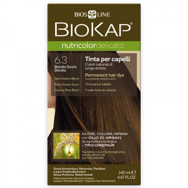 BioKap Краска для волос Delicato Тёмно-Русый Золотистый 6.3 140 мл