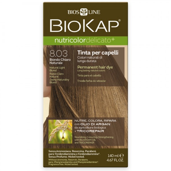BioKap Краска для волос Delicato Блондин Натуральный Светлый 8.03 140 мл