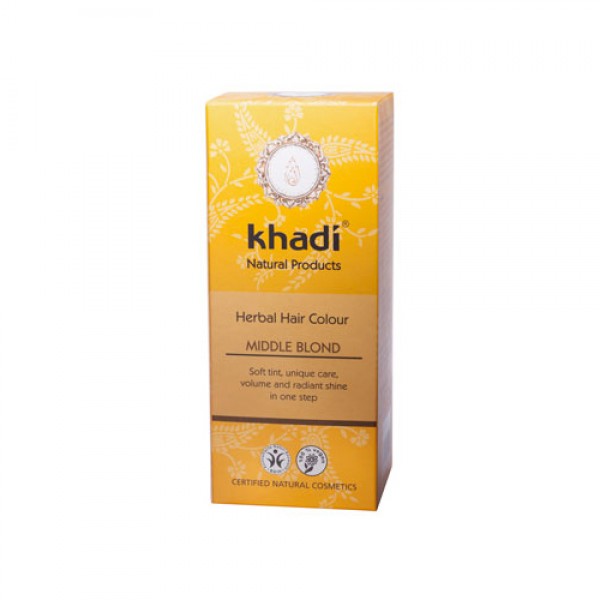 Khadi Растительная краска для волос `Средний блондин` 100 г