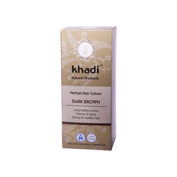 Khadi Растительная краска для волос `Темно-коричневый` 100 г