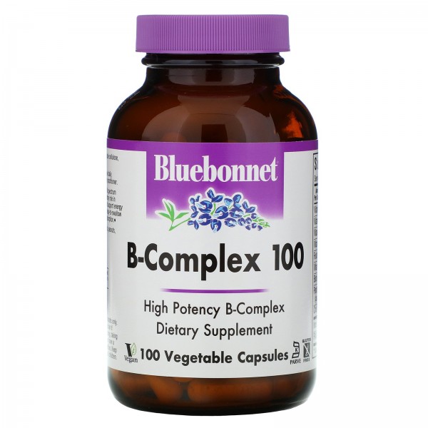 Bluebonnet Nutrition B-Complex 100 витамины группыB 100вегетарианских капсул