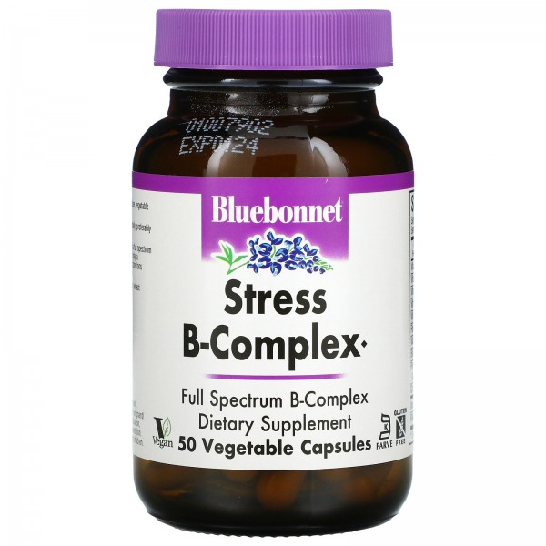Bluebonnet Nutrition Stress B-Complex 50 Vegetable Capsules