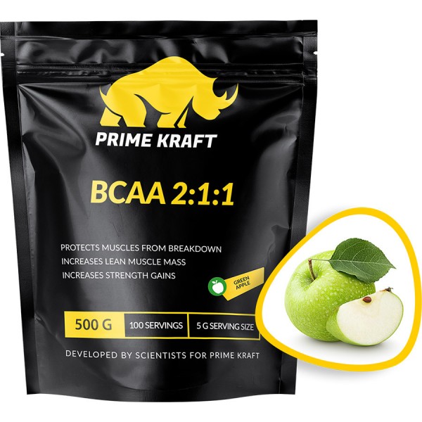 Prime Kraft BCAA 2:1:1 500 г Зеленое яблоко