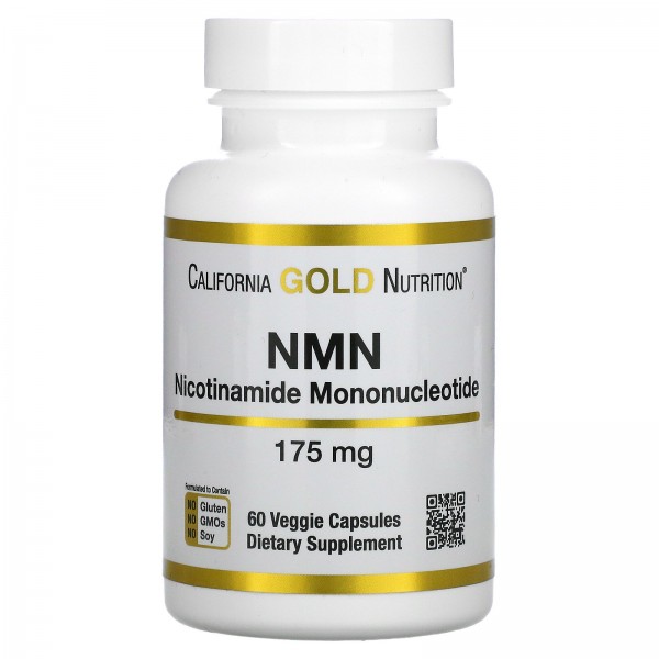 California Gold Nutrition NMN (никотинамид мононуклеотид) 175 мг 60 растительных капсул