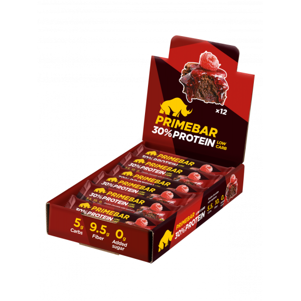 Prime Kraft Батончик протеиновый PRIMEBAR 40 г Малина-Двойной Шоколад