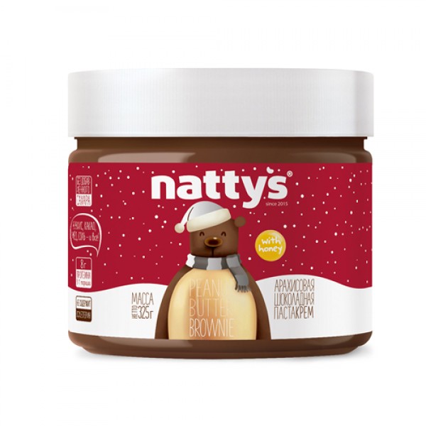Natty's Паста арахисовая `New year` с какао и мёдом 325 г