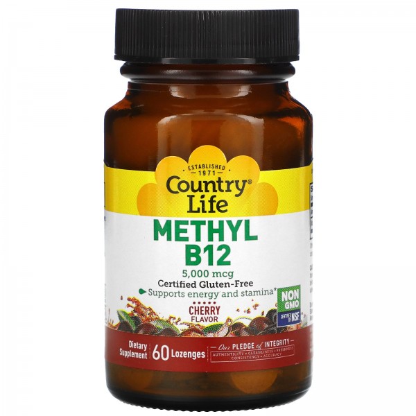 Country Life метилированный витаминB12 со вкусом в...