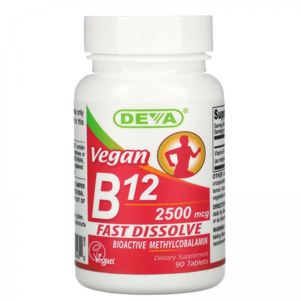 Deva Веган витамин B12 2500 мкг 90 таблеток