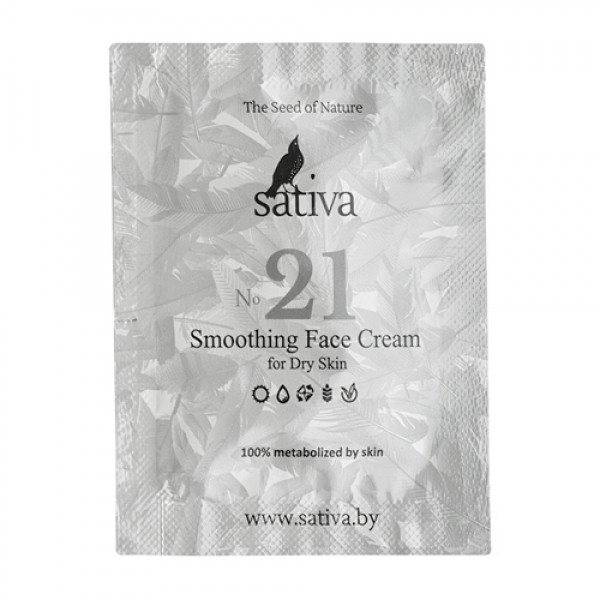 Sativa Крем для лица `Разглаживающий №21` для сухо...
