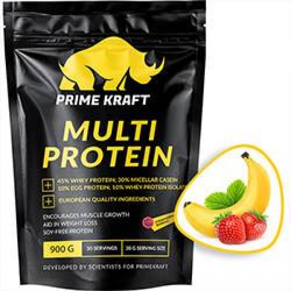 Prime Kraft Мульти протеин 900 г Клубника-Банан...