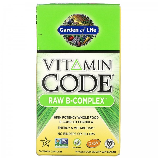 Garden of Life Vitamin Code Raw B-Complex комплекс витаминов группыВ 60веганских капсул