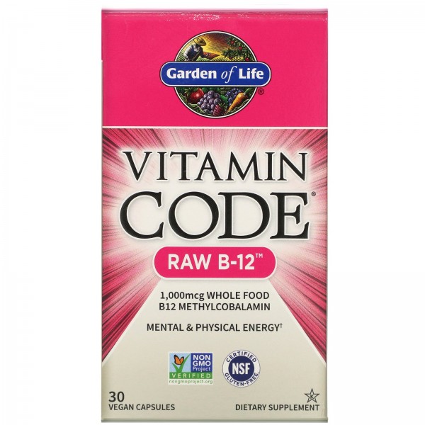 Garden of Life Витамин Code RAW витамин B12 30 растительных капсул