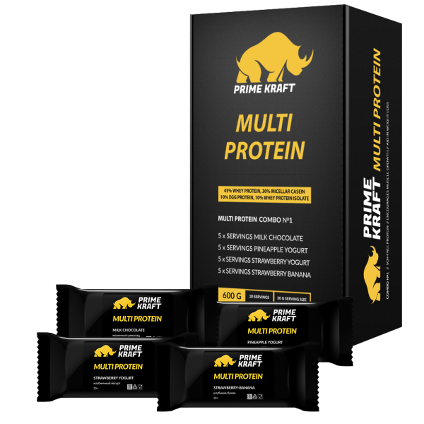 Prime Kraft Мульти Протеин ассорти вкусов №1 (20 пакетиков 600 г)