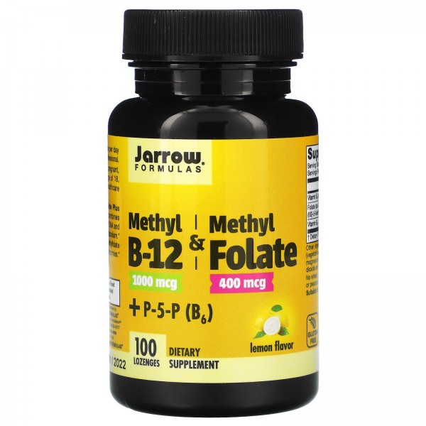 Jarrow Formulas Метил B12 и метилфолат лимон 100 пастилок