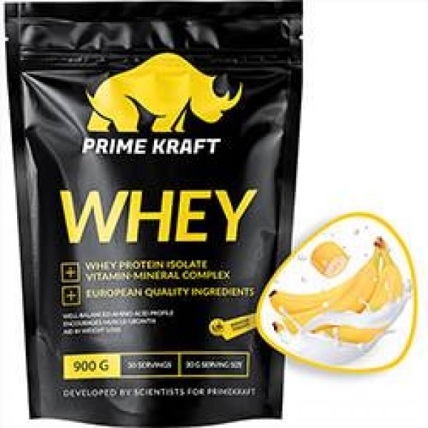 Prime Kraft Протеин Вэй 900 г Банановый йогурт