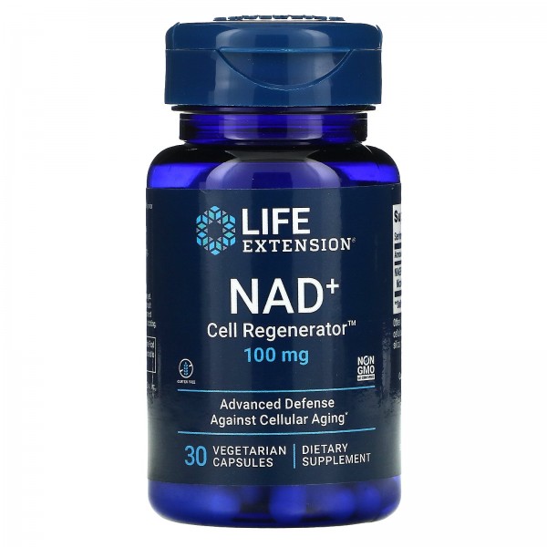 Life Extension Регенератор NAD+ и клеток 100 мг 30 вегетарианских капсул