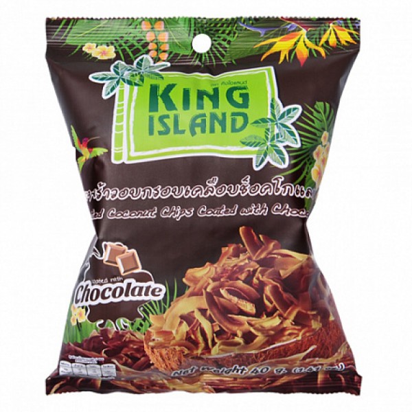 King Island Кокосовые чипсы с шоколадом 40 г