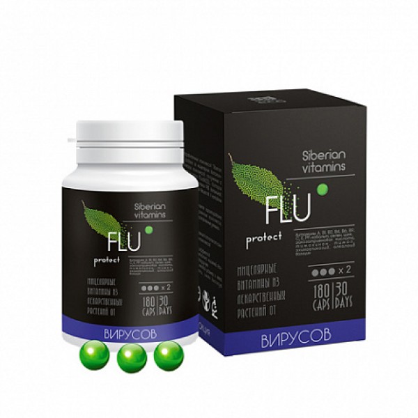 Сиб-КруК Витаминный комплекс `Flu protect`, от гриппа и простуды 180 капсул