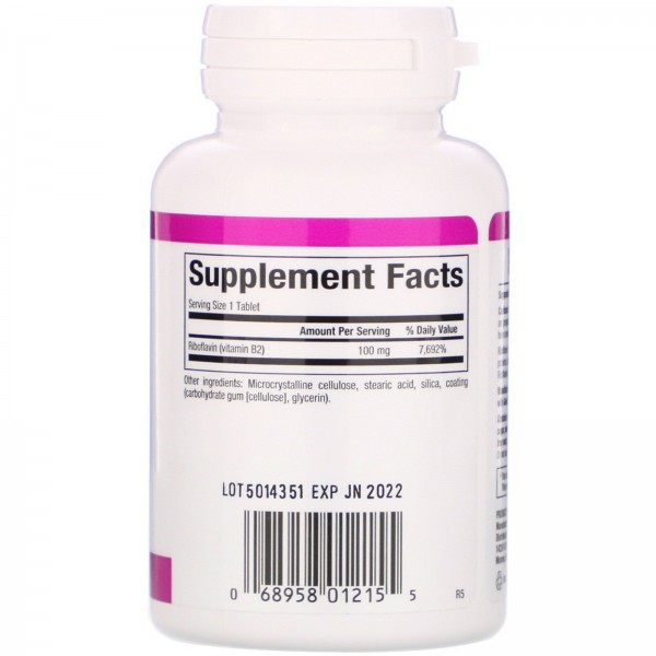 Natural Factors Витамин В2 рибофлавин 100 мг 90 таблеток