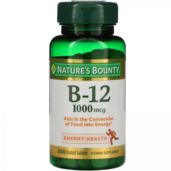 Nature's Bounty Витамин B12 1000 мкг 200 таблеток