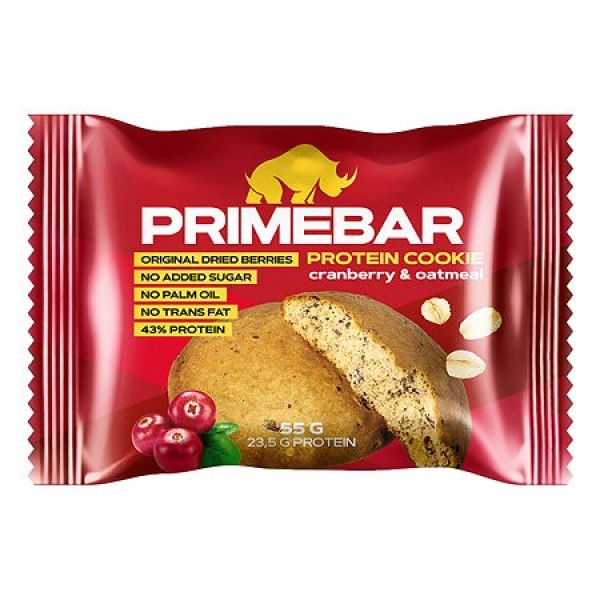 Prime Kraft Протеиновое печенье PRIMEBAR 55 г Клюква-Овес