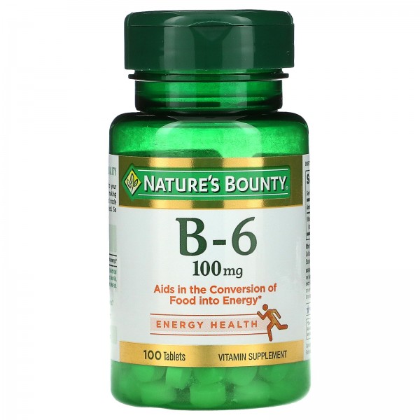 Nature's Bounty Витамин B-6 100 мг 100 таблеток...