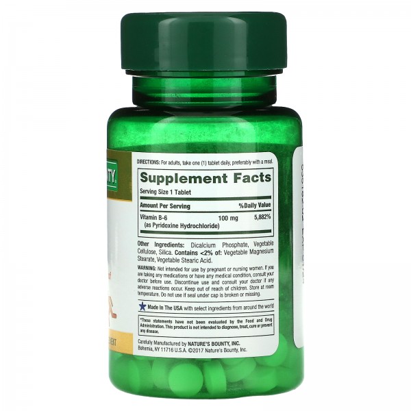 Nature's Bounty Витамин B-6 100 мг 100 таблеток