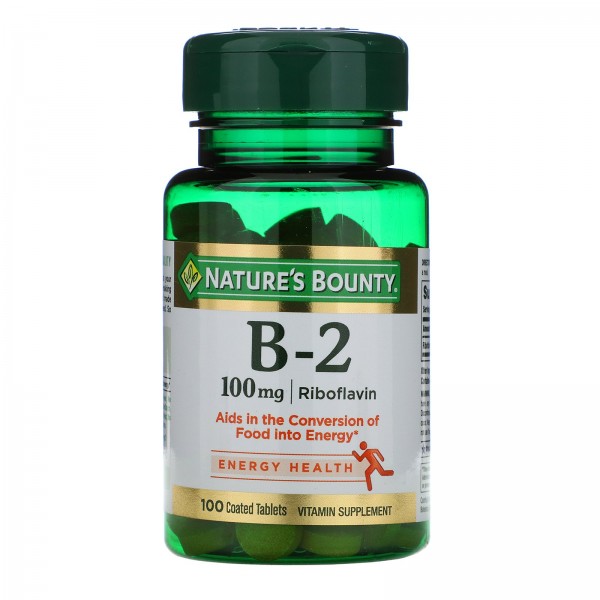 Nature's Bounty Витамин B2 100 мг 100 таблеток...