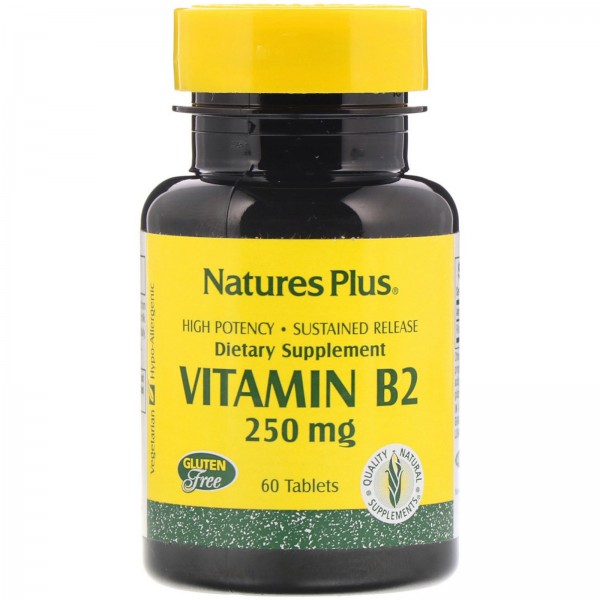 Nature's Plus Витамин B2 250 мг 60 таблеток