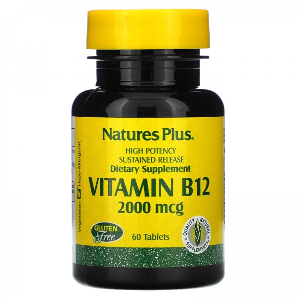 Nature's Plus Витамин B12 2000 мкг 60 таблеток...
