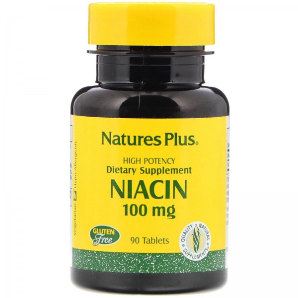 Nature's Plus Ниацин 100 мг 90 таблеток