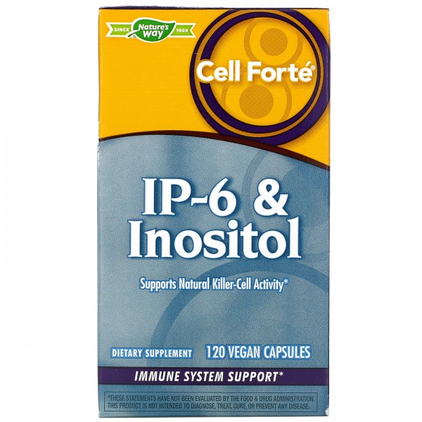 Nature's Way Cell Forté IP-6 и инозитол 120 растительных капсул