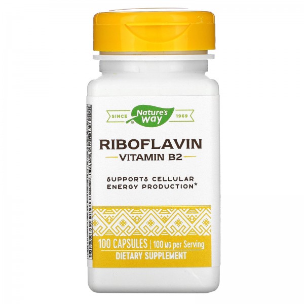 Nature's Way Рибофлавин витамин B2 100 мг 100 капс...