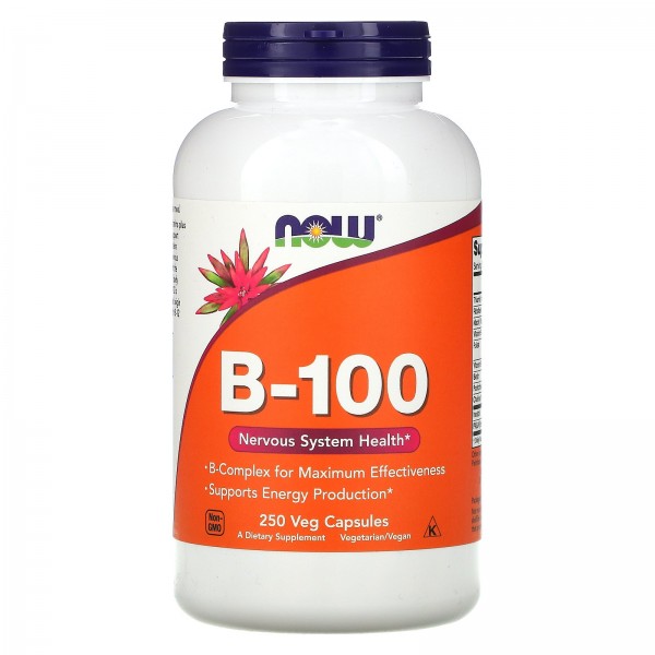 Now Foods B-100 250растительных капсул...