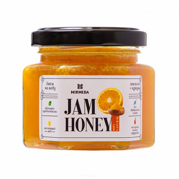 Мусихин. Мир мёда Джем на меду 'Апельсин-Куркума' 150 г