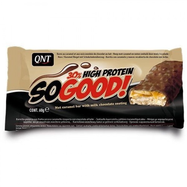 QNT Батончик So Good Bar 30% High Protein 60 г Карамель-Молочный шоколад