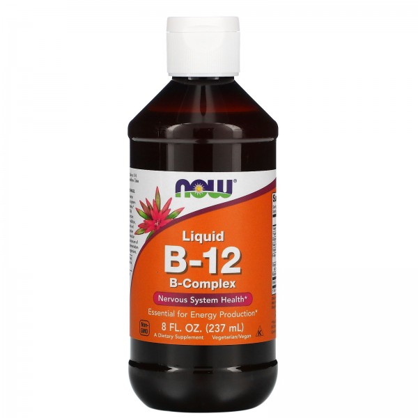 Now Foods B12 жидкий комплекс витаминаB 237мл (8жи...