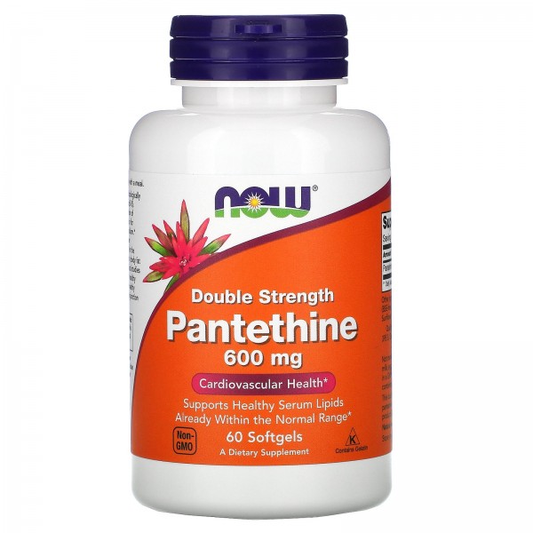 Now Foods Пантетин 600 мг 60 мягких желатиновых капсул
