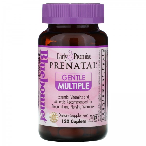 Bluebonnet Nutrition Early Promise Мультивитамины для беременных с мягкой формулой 120 таблеток
