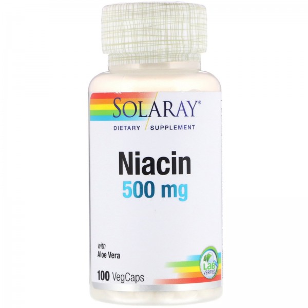 Solaray Ниацин 500 мг 100 капсул