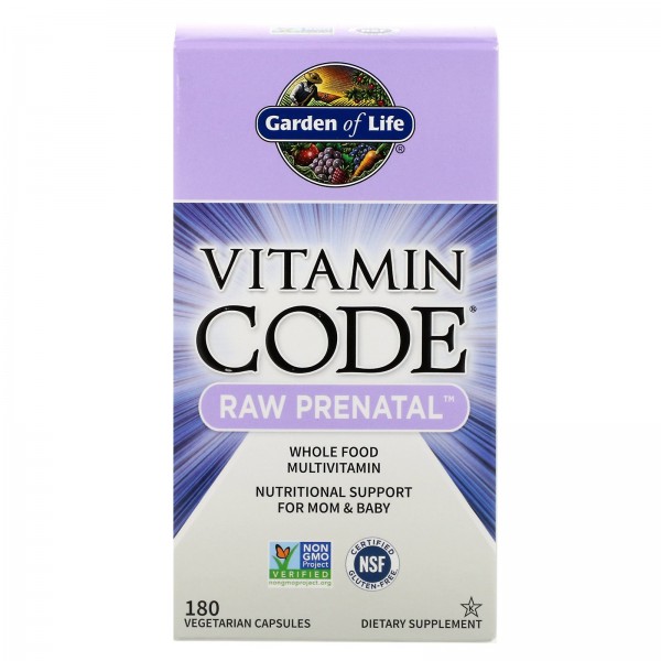 Garden of Life Витамин Code RAW для беременных 180 вегетарианских капсул